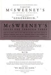 Tapa de McSweeney's Issues One Through Three (Mcsweeney's)
