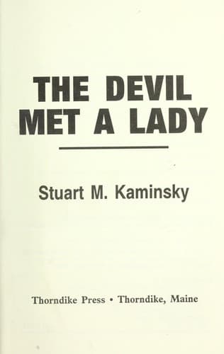 Tapa de The devil met a lady