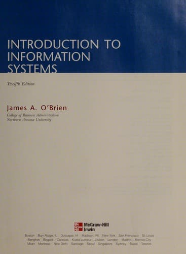 Tapa de Introduction to information systems