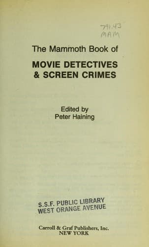 Tapa de The mammoth book of movie detectives & screen crimes