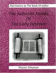 Tapa de The Authentic Annals of the Early Hebrews