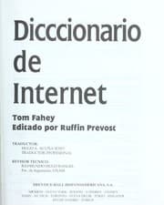 Tapa de Diccionario De Internet