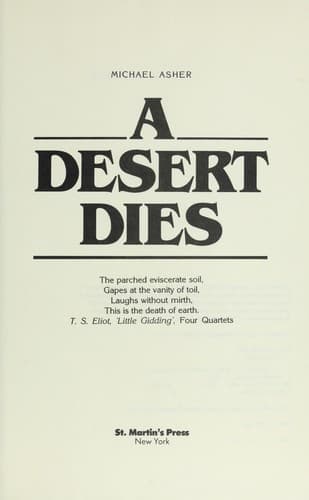 Tapa de A desert dies