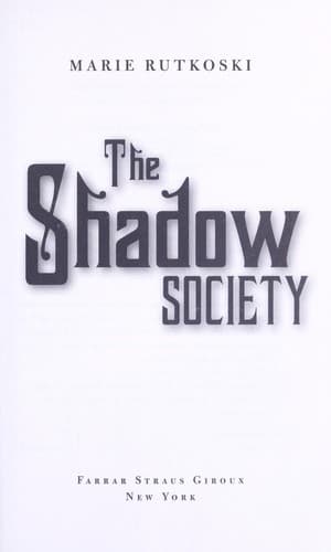 Tapa de The shadow society
