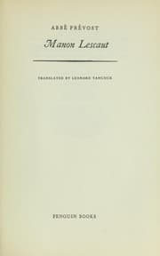 Tapa de Manon Lescaut (Classics)