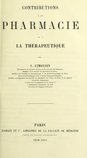 Tapa de Contributions ©  la pharmacie et ©  la th©♭rapeutique