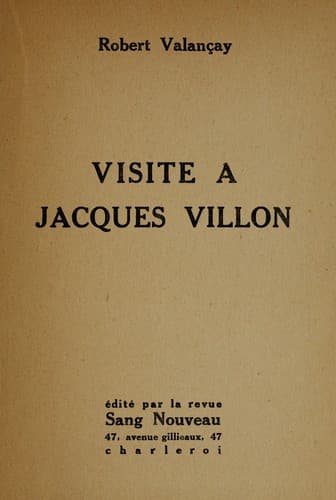 Tapa de Visite a Jacques Villon