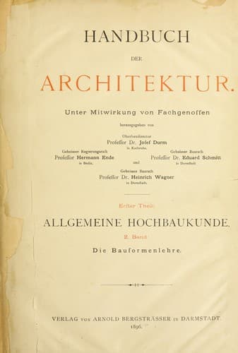 Tapa de Handbuch der architektur