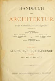 Tapa de Handbuch der architektur