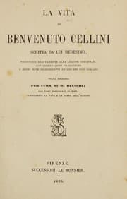 Tapa de La vita di Benvenuto Cellini