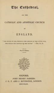 Tapa de The cathedral, or, The catholic and apostolic church in England