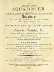Tapa de The complete aquatinter