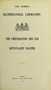 Tapa de The preparation and use of the anti-plague vaccine