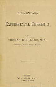 Tapa de Elementary experimental chemistry