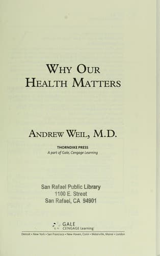 Tapa de Why our health matters