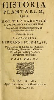 Tapa de Historia plantarum quae in Horto Academico Lugduni-Batavorum crescunt