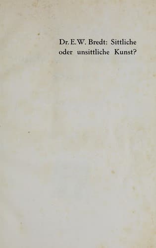 Tapa de Sittliche oder unsittliche Kunst?