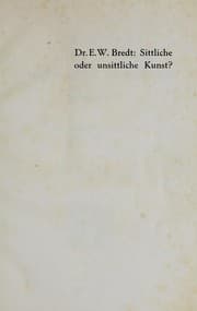 Tapa de Sittliche oder unsittliche Kunst?