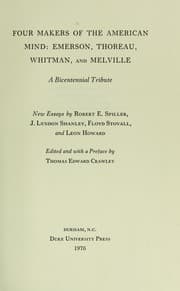 Tapa de Four makers of the American mind, Emerson, Thoreau, Whitman, and Melville