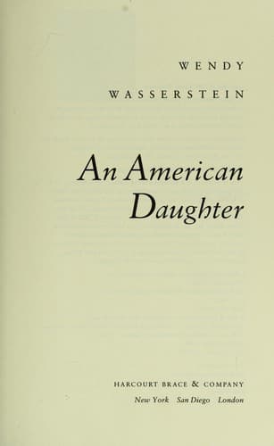Tapa de An American daughter