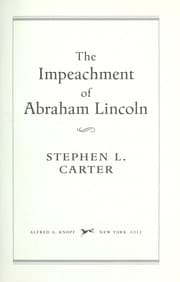 Tapa de The impeachment of Abraham Lincoln