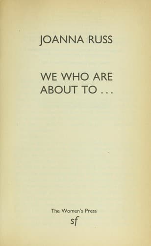 Tapa de We who are about to---