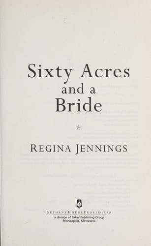 Tapa de Sixty acres and a bride