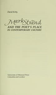 Tapa de Mark Strand and the poet's place in contemporary culture