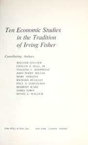 Tapa de Ten economic studies in the tradition of Irving Fisher