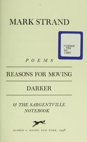Tapa de Reasons for moving ; Darker ; and The Sergeantville notebook