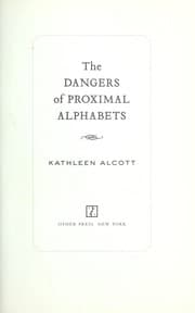 Tapa de The dangers of proximal alphabets