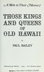 Tapa de Those kings and queens of old Hawaii