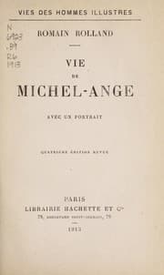 Tapa de Vie de Michel-Ange