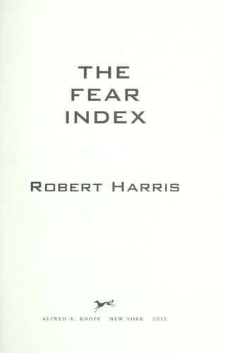 Tapa de The fear index