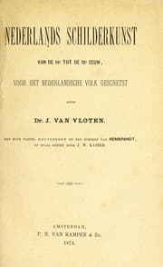 Tapa de Nederlands schilderkunst van de 14e tot de 18e eeuw, voor het nederlandsche volke geschetst