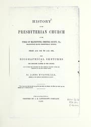Tapa de History of the Presbyterian church in the forks of Brandywine, Chester County, Pa. (Brandywine Manor Presbyterian Church)