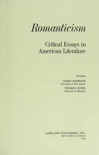 Tapa de Romanticism