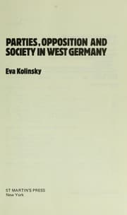 Tapa de Parties, opposition, and society in West Germany