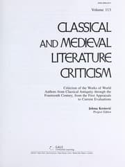 Tapa de Classical and medieval literature criticism