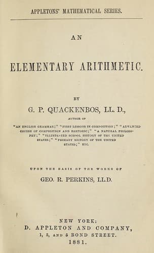 Tapa de An elementary arithmetic