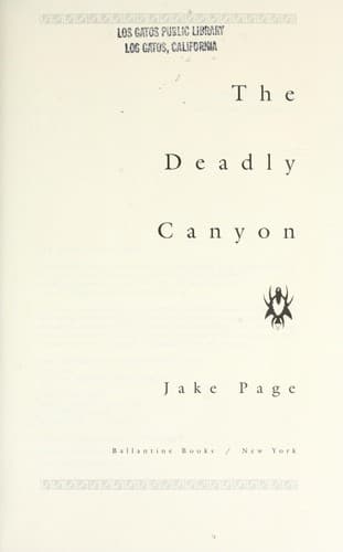 Tapa de The deadly canyon