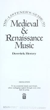 Tapa de The listener's guide to medieval & Renaissance music