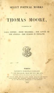 Tapa de Select poetical works of Thomas Moore