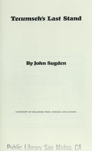 Tapa de Tecumseh's last stand