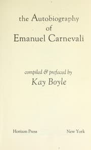 Tapa de The autobiography of Emanuel Carnevali