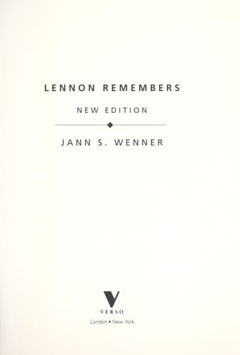 Tapa de Lennon remembers