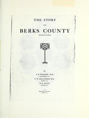 Tapa de The story of Berks County (Pennsylvania)