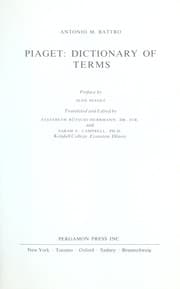 Tapa de Piaget: dictionary of terms