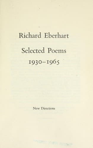 Tapa de Selected poems, 1930-1965