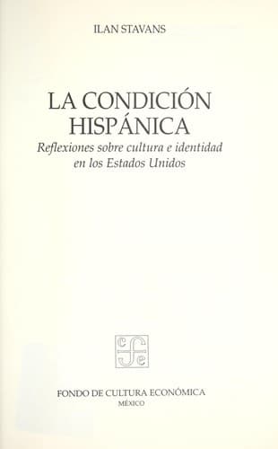 Tapa de La condición Hispánica